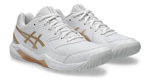 Asics Gel-Dedicate 8 Pickleball White/Champagne Women&