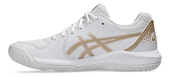 Asics Gel-Dedicate 8 Pickleball White/Champagne Women&