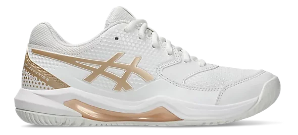 Asics Gel-Dedicate 8 Pickleball White/Champagne Women&