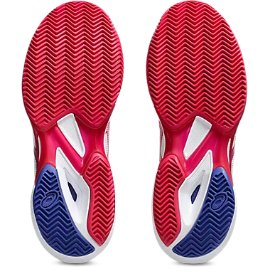 Asics Solution Speed FF 3 Women's Clay Tennis Shoe White/Bright Rose - Sports Virtuoso