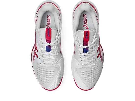 Asics Solution Speed FF 3 Women's Clay Tennis Shoe White/Bright Rose - Sports Virtuoso