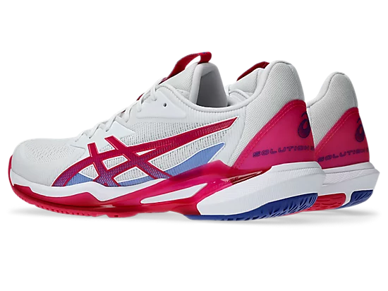 Asics Solution Speed FF 3 Women's Tennis Shoe White/Bright Rose - Sports Virtuoso