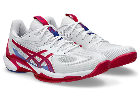 Asics Solution Speed FF 3 Women's Tennis Shoe White/Bright Rose - Sports Virtuoso