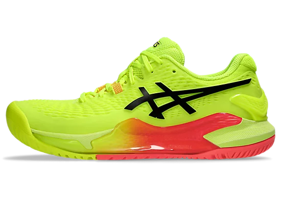 Asics Gel Resolution 9 Paris Men's Tennis Shoes Safety Yellow/Black  