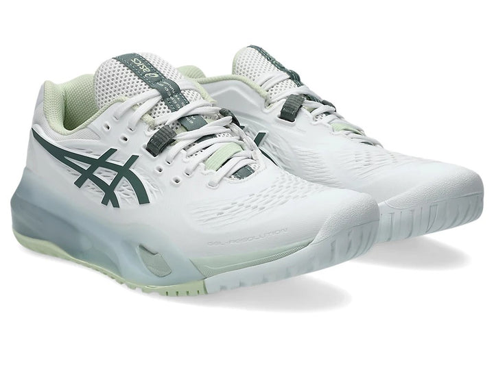 Asics Gel-Resolution X White/Blue WIDE Women’s Tennis Shoes