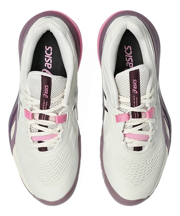 Chaussures de tennis pour femme Asics Gel-Resolution X Soft Oat/Dark Aubergine LARGE
