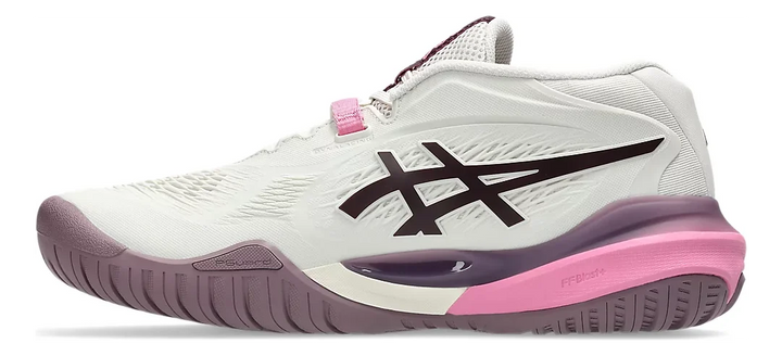 Chaussures de tennis pour femme Asics Gel-Resolution X Soft Oat/Dark Aubergine LARGE