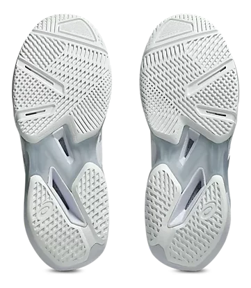 Asics Solution Speed FF 4 Blanches/Argentées Chaussures de Tennis Femme