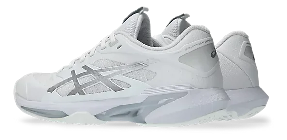 Asics Solution Speed FF 4 Blanches/Argentées Chaussures de Tennis Femme