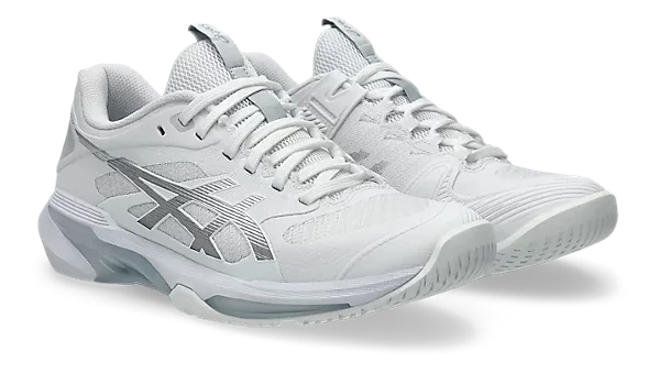 Asics Solution Speed FF 4 Blanches/Argentées Chaussures de Tennis Femme