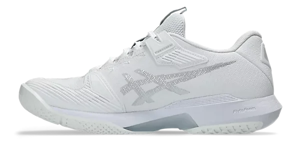 Asics Solution Speed FF 4 Blanches/Argentées Chaussures de Tennis Femme