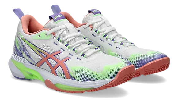 Asics SonicSmash FF Blanc/Goyave Chaussures de Padel