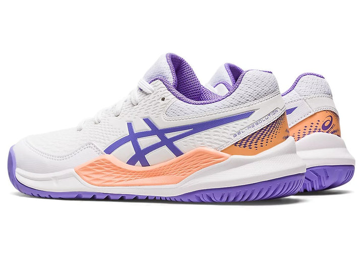 Chaussures de tennis Asics Gel-Resolution 9 GS Blanc/Améthyste pour jeunes