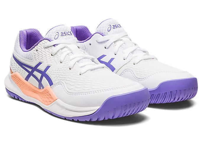 Chaussures de tennis Asics Gel-Resolution 9 GS Blanc/Améthyste pour jeunes