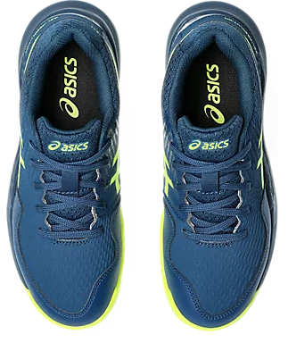 Chaussures de tennis Asics Gel-Resolution 9 GS Mako Blue/Safety Yellow pour jeunes