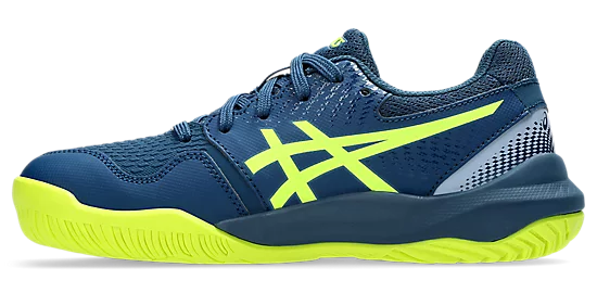 Chaussures de tennis Asics Gel-Resolution 9 GS Mako Blue/Safety Yellow pour jeunes