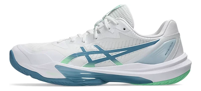 Asics Sky Elite FF 3 Volleyball-Court Shoe White/Saba Blue