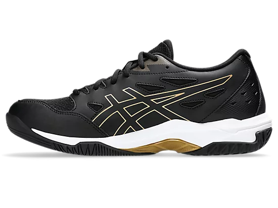 Asics Gel-Rocket 11 Wide Unisex Court Shoe Black/Pure Gold  