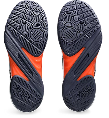 Asics Power Break FF White/Nova Orange Court Shoe - Sports Virtuoso