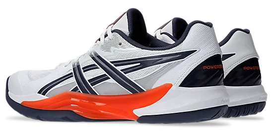Asics Power Break FF White/Nova Orange Court Shoe