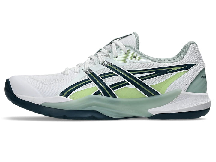 Asics Power Break FF White/Tranquil Teal Men's Court Shoe