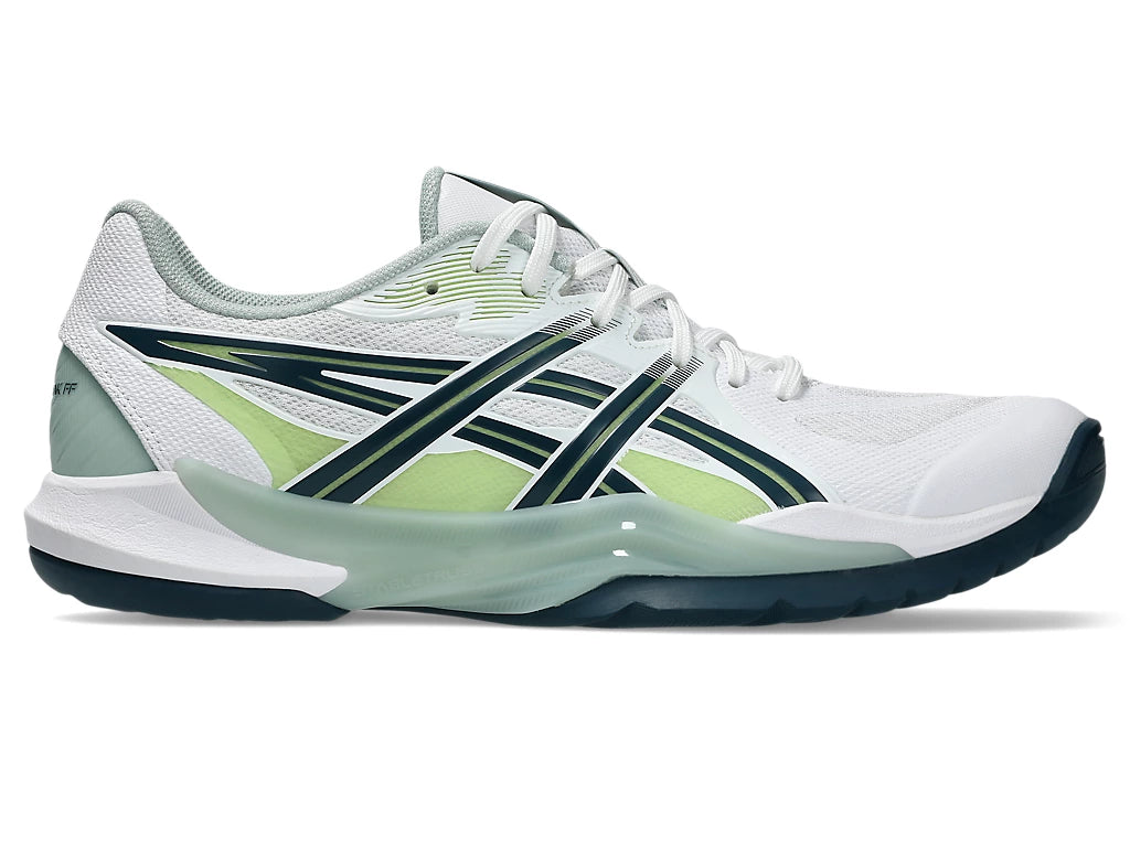 Asics Power Break FF White/Tranquil Teal Men's Court Shoe - Sports Virtuoso