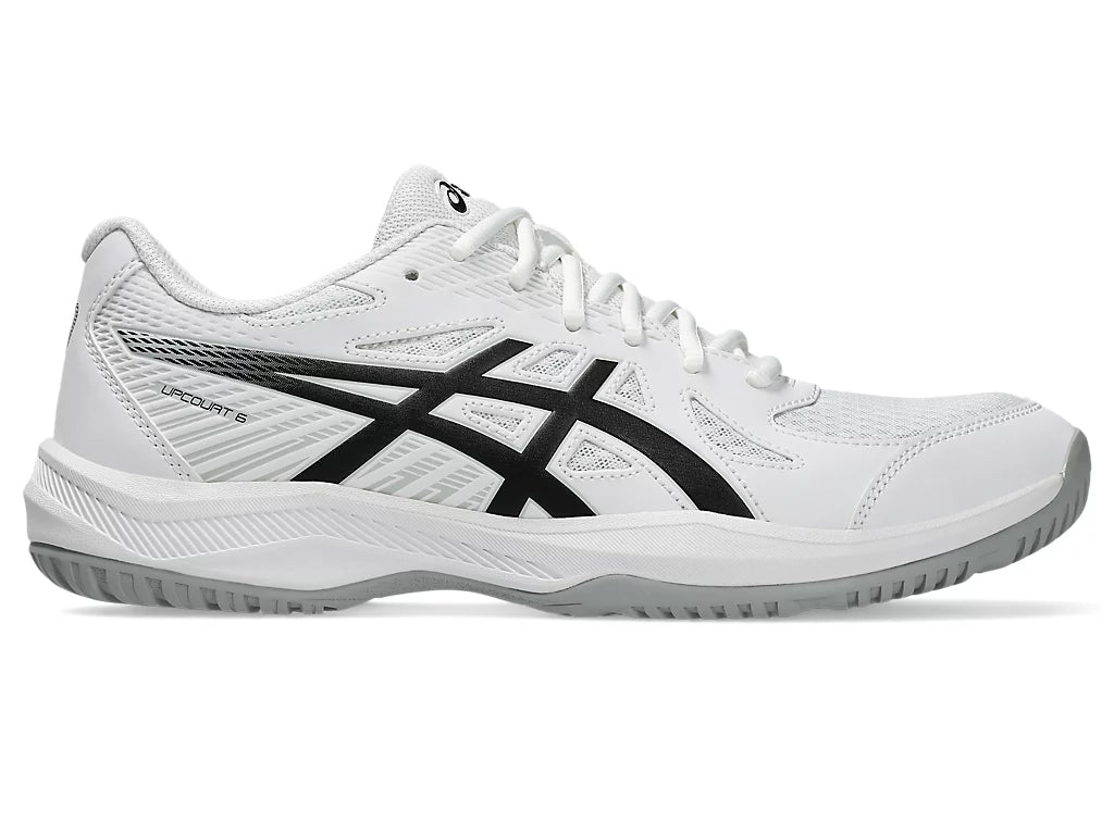 Asics Gel-Upcourt 6 White/Black Men's Court Shoe - Sports Virtuoso