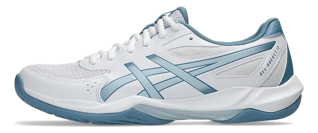 Asics Gel-Rocket 12 Wide Court Shoe White-Cool Grey