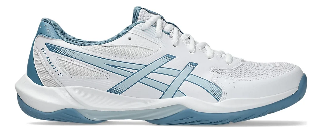 Asics Gel-Rocket 12 Wide Court Shoe White-Cool Grey