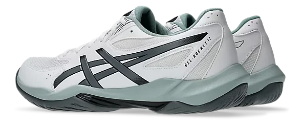 Asics Gel-Rocket 12 Wide Court Shoe White-Steel Grey