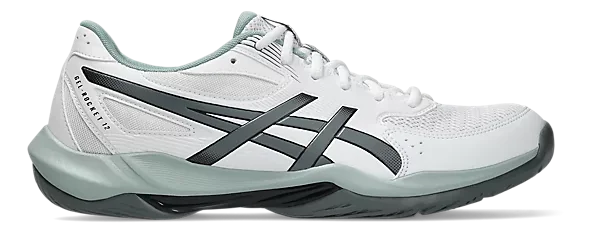Asics Gel-Rocket 12 Wide Court Shoe White-Steel Grey