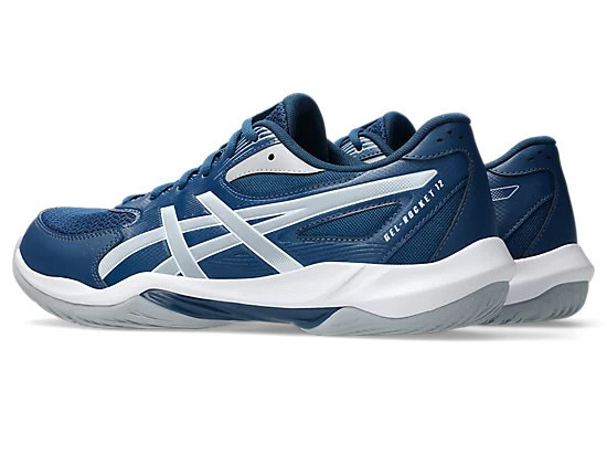 Chaussures de tennis larges Asics Gel-Rocket 12 Mako bleu-gris