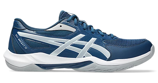 Asics Gel-Rocket 12 Wide Court Shoe Mako Blue-Grey - Sports Virtuoso
