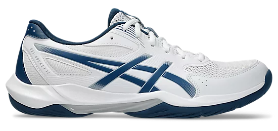 Asics Gel-Rocket 12 Court Shoe White/Mako Blue - Sports Virtuoso