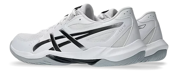 Asics Gel-Rocket 12 Blanc/Noir Chaussures de court 