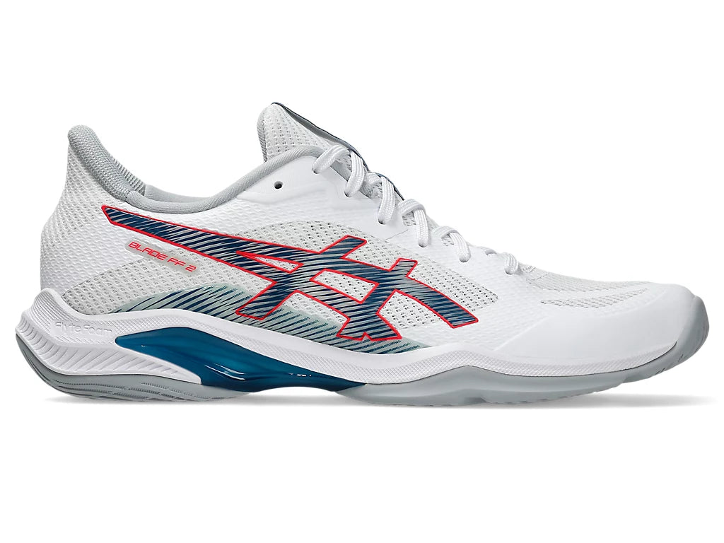 Asics Blade FF2 Men's Court Shoe  White/Mako Blue - Sports Virtuoso
