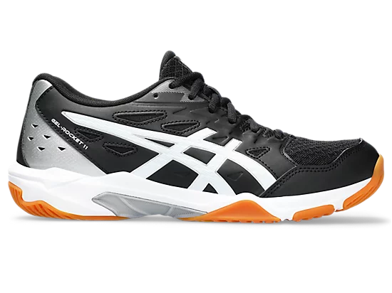 Asics Gel-Rocket 11 Black/Pure Silver Women's Court Shoe  