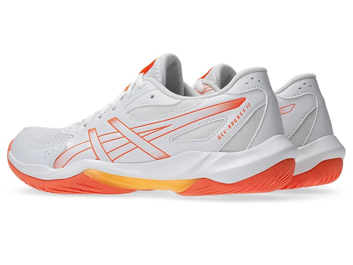Asics Gel-Rocket 12 Court Women's Shoe White-Vivid Coral