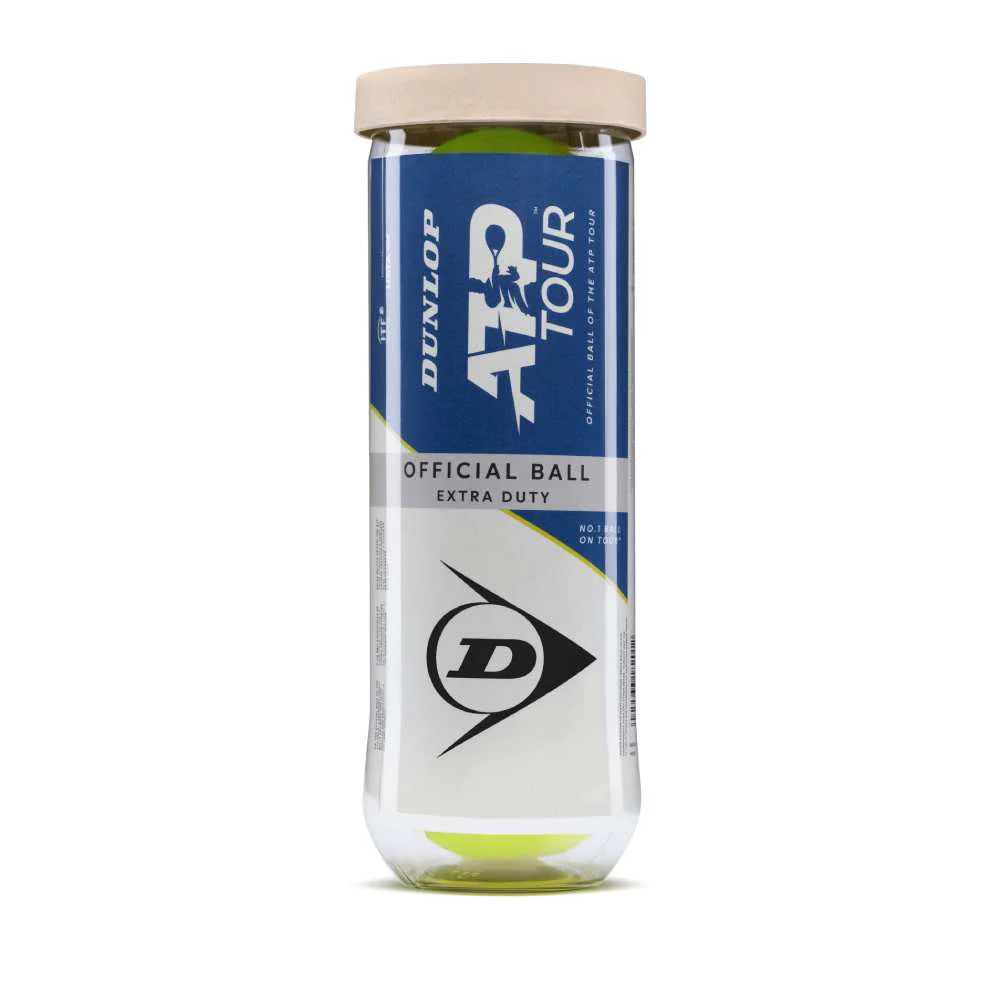 Dunlop ATP Tour Extra Duty All Court Tennis Ball 3 Ball Can - Sports Virtuoso