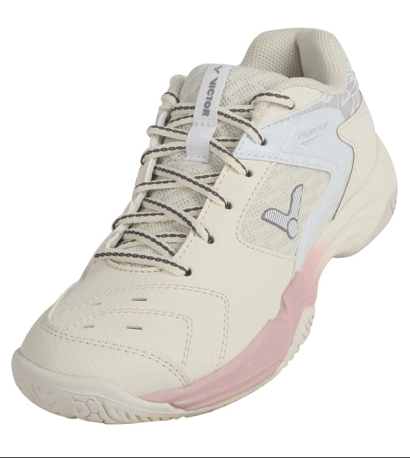 Victor P9200TDF-LI Gardenia/Chalk Pink Wide Court Shoes