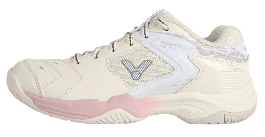Victor P9200TDF-LI Gardenia/Chalk Pink Wide Court Shoes