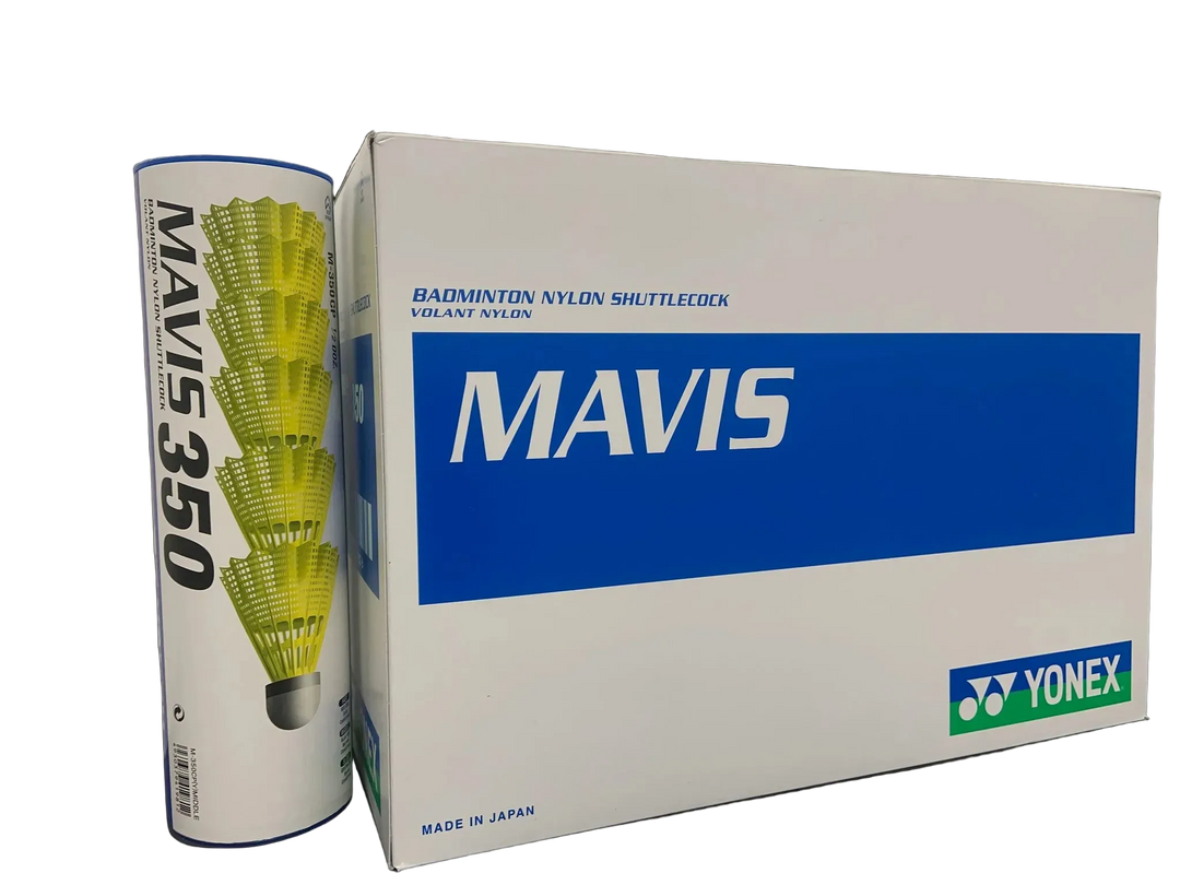 Yonex Mavis 350 Nylon Shuttle 1/2 dozen Case (10 cans of 6) - Blue Cap - Middle Speed