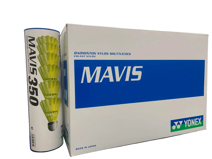 Yonex Mavis 350 Nylon Shuttle 1/2 dozen Case (10 cans of 6) - Blue Cap - Middle Speed