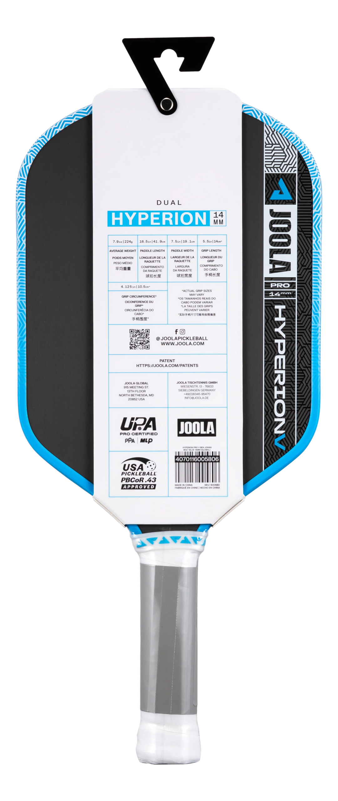 Joola Hyperion Pro V 14mm Pickleball Paddle