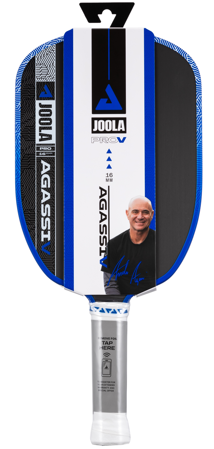 Joola Agassi Pro V Andre Agassi 16mm Pickleball Paddle - Sports Virtuoso