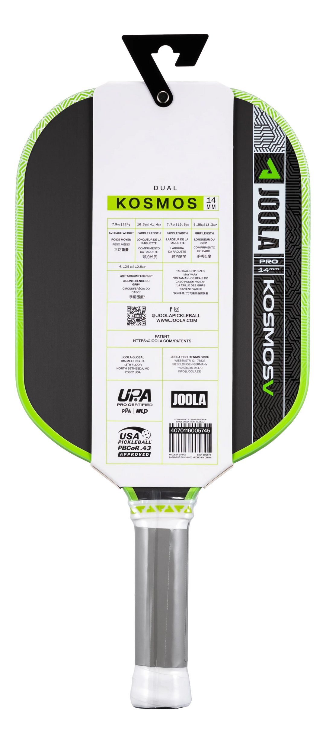 Joola Kosmos Pro V 14 mm Raquette de pickleball