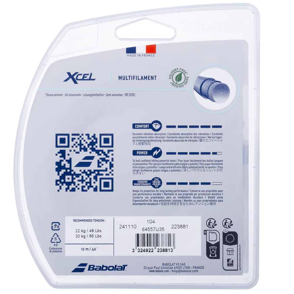 Babolat XCEL 16g Tennis 12M String Set - Sports Virtuoso