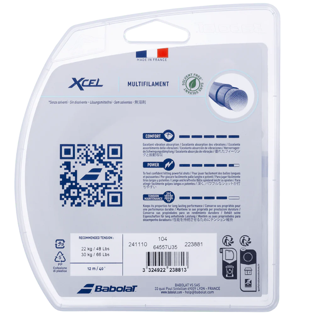 Babolat XCEL 16g Tennis 12M String Set - Sports Virtuoso