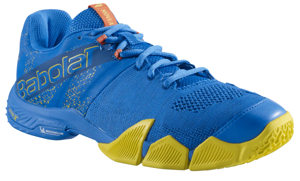Babolat Movea Blue/Yellow Men's Padel Shoe - Sports Virtuoso