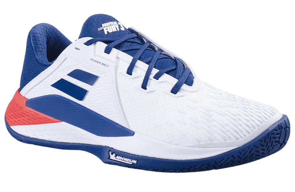 Babolat Propulse Fury 3 All Court Mens White/Blue Tennis Shoe - Sports Virtuoso